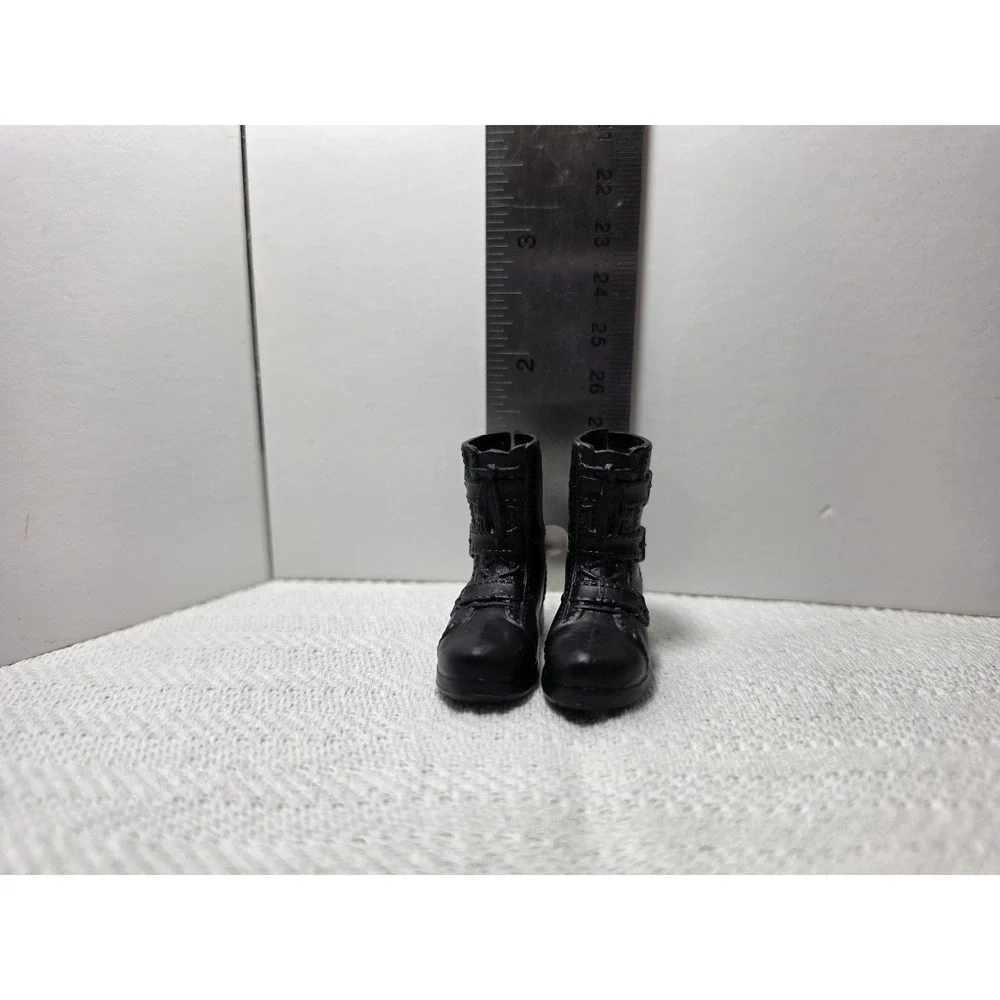 vintage black boots for a 12-inch‎ action figure, G.I. Joe Man replacement shoes